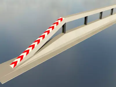 modular Varioguard Barrier Low-poly 3D model