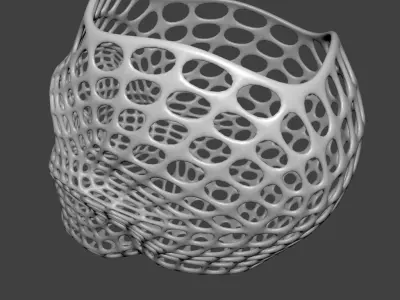 Wireframed skull lamp Free 3D print model