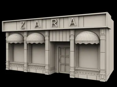 ZARA DRESS- Store Facade Vol 01 3D model