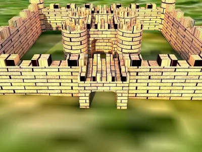 3d model castel square frame 3D model
