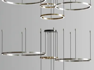 Melania Modern Circular Pendant 3D model