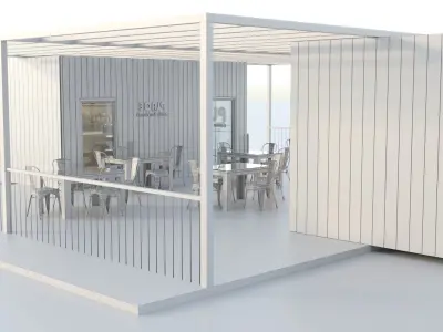 Module house cafe 2x 3D model