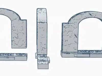 Terra-Play Adventure Tiles - Archway and Connector Piece Free 3D print model