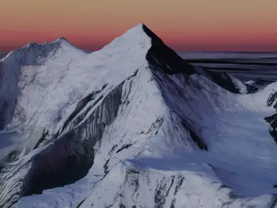 Mount Everest at Dawn Landscape 3D model