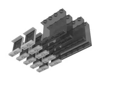 Lego Windows and Panels Set 3D model