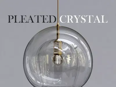 PLEATED CRYSTAL Pendant lamp 3D model
