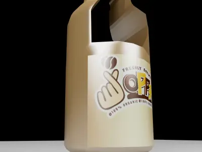 Bottle Shaped Stall Low-poly 3D model