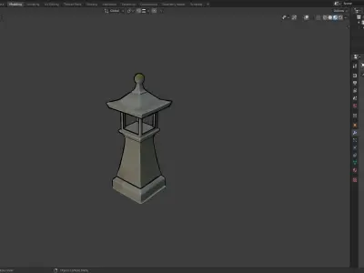 Tourou - Toro - Stone Lantern Free 3D model