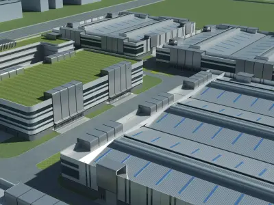 factory exterior 3D model