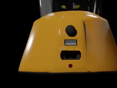 camping lamp with solar panel 3D model