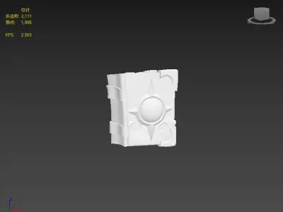 Hand drawn stylized magic book Low-poly 3D model