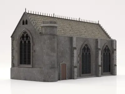 Victorian Chapel Low-poly 3D model