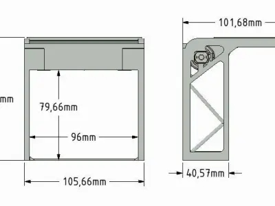 Sectional door for modelship Typ B 3D print model