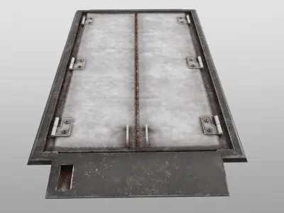 floor door hatch and trim pieces 3D model