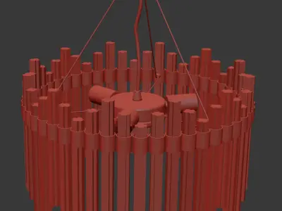 Momo 8 Arm Chandelier 3D model