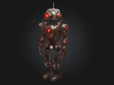 Guardian Automaton  Silent Watcher of the Ancient Machine Age 3D model