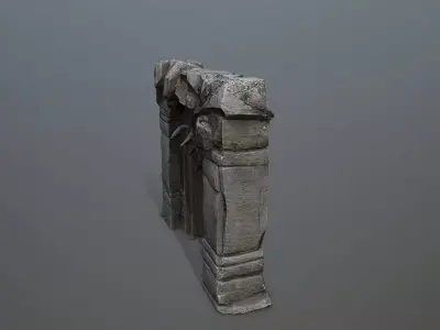 old gate Low-poly 3D model buy