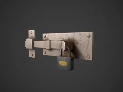 Door Lock  Low-poly 3D model