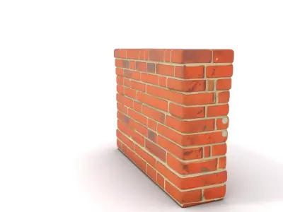 Rustic Brick Wall model pack Low-poly 3D model shop