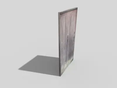 low poly door wooden Low-poly 3D model