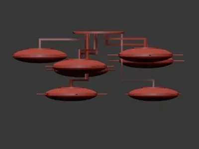 Villari vilani chandelier 3D model