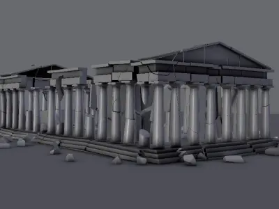 Athens Parthenon Low-poly 3D model