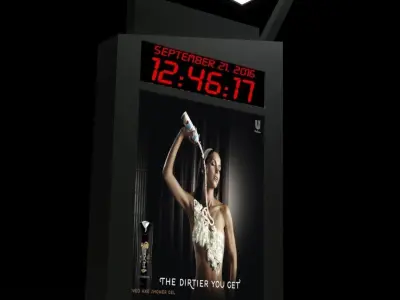 Modern Advertising Light Box - Solar Low-poly 3D model