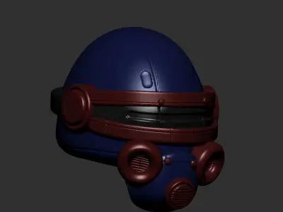 helmet high poly sculpt 3d printable ver 7 3D model 3D model 74