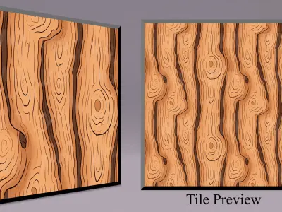 Cartoon Wood Textures Pack 02 - 10x PNG  Texture