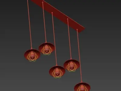 Loft Cone Pendant Line 5 3D model