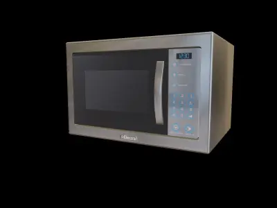 Microwave silver oven 3D model