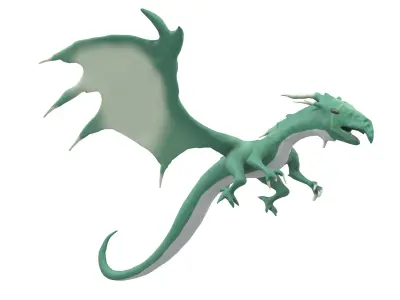 Sky Dragon Character v1 001 Low-poly 3D model