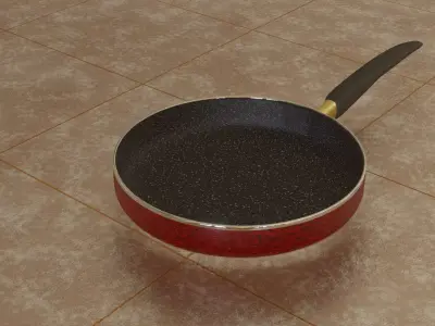 simple frying pan 3D model
