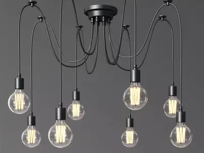 Wire Jungle Pendant Lights 3D model