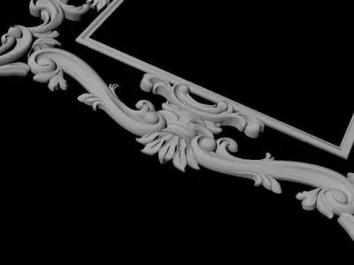 mirror ornate frame 3D model