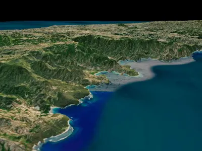 Sumba Island 3d model terrain 3D model