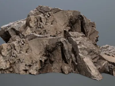 Mountain Low-poly 3D model 12