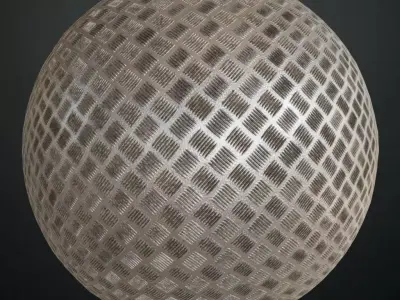 White Metal Floor PBR Seamless Texture