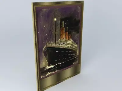TITANIC Oil Painting Sculptured 1912 Free 3D model