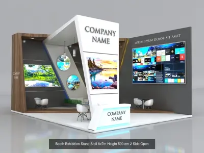 10 Exhibition Stand Stall Booth 3D model 3D Model Collection 3D Model Pack