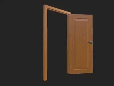 Classic Wooden Door Panel 3D model