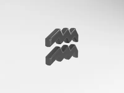 Aquarius v2 001 Low-poly 3D model