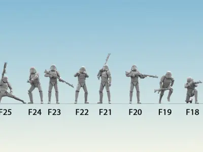 26 Figure Stormtrooper Printable Set-04 3D Model Pack