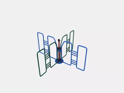 Old Merry Go Round Low-poly 3D model