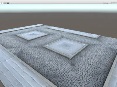 Modular Street Tile Pack Low-poly 3D model