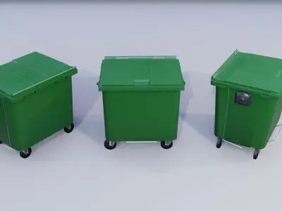 Urban Recylcing Container Low-poly 3D model
