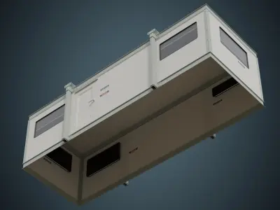 Portable Building 1A Low-poly 3D model