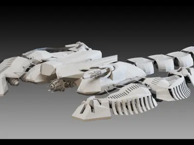 6 Creature Robots- High detail 3d models Low-poly 3D model