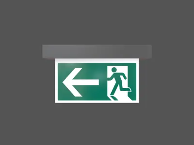 Exit Sign v1 002 Low-poly 3D model