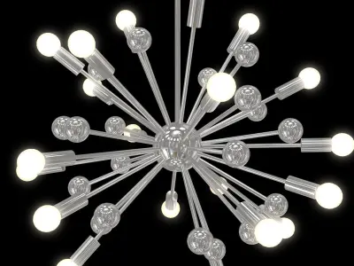 Chandelier modern starburst 3D model